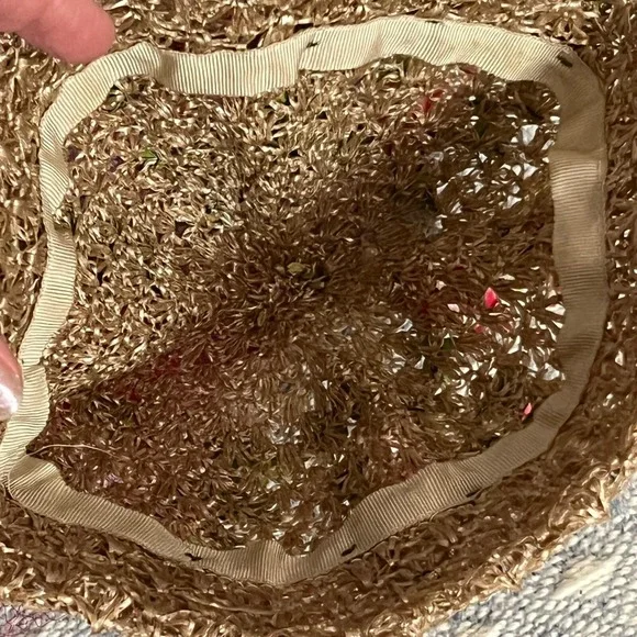 Vintage Floral Pillbox Hat Pink Flowers Pearls Netting Formal Occasion - Picture 4 of 4